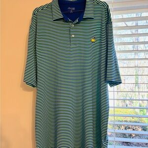 Masters blue and green Striped Polo Shirt